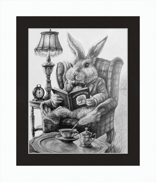 The White Rabbit (Drawing) Art Print