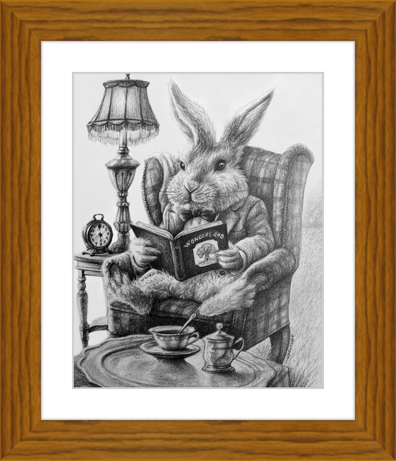 The White Rabbit (Drawing) Art Print