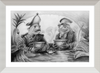 The Footmen (Drawing) Art Print