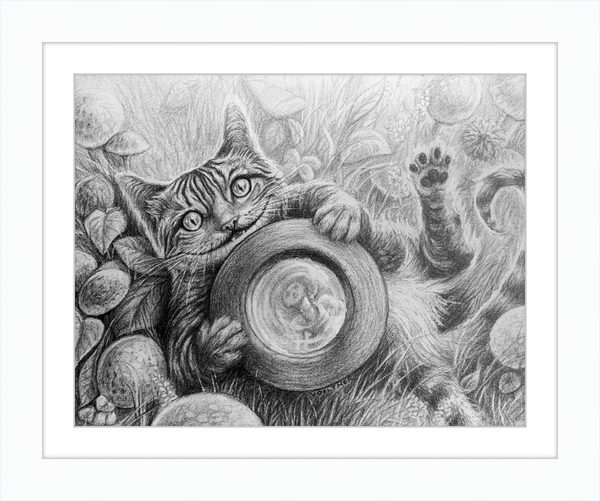 The Cheshire Cat (Drawing) Art Print