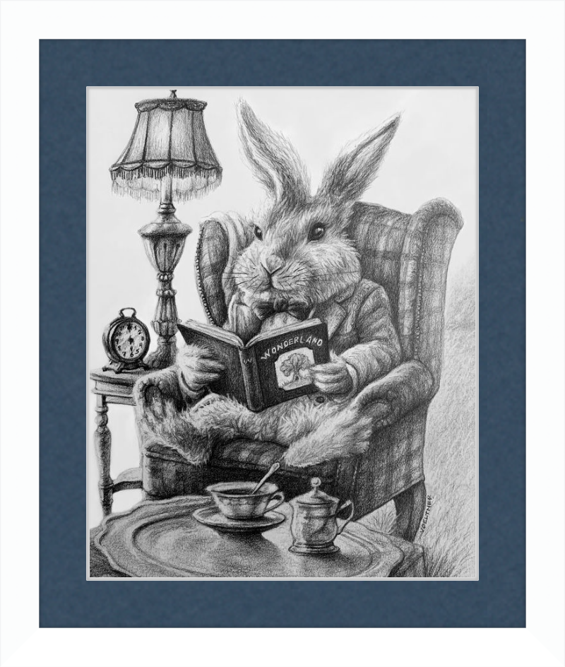 The White Rabbit (Drawing) Art Print