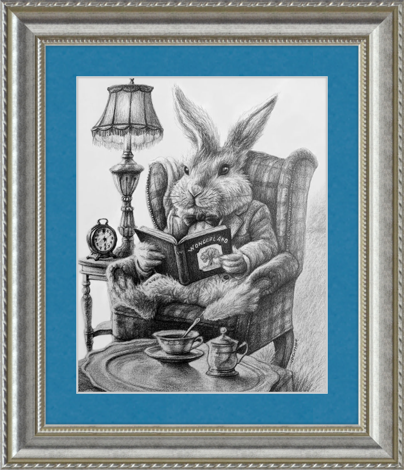 The White Rabbit (Drawing) Art Print