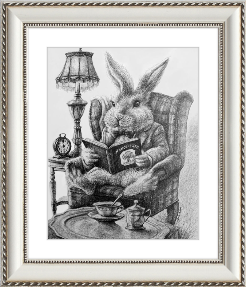 The White Rabbit (Drawing) Art Print