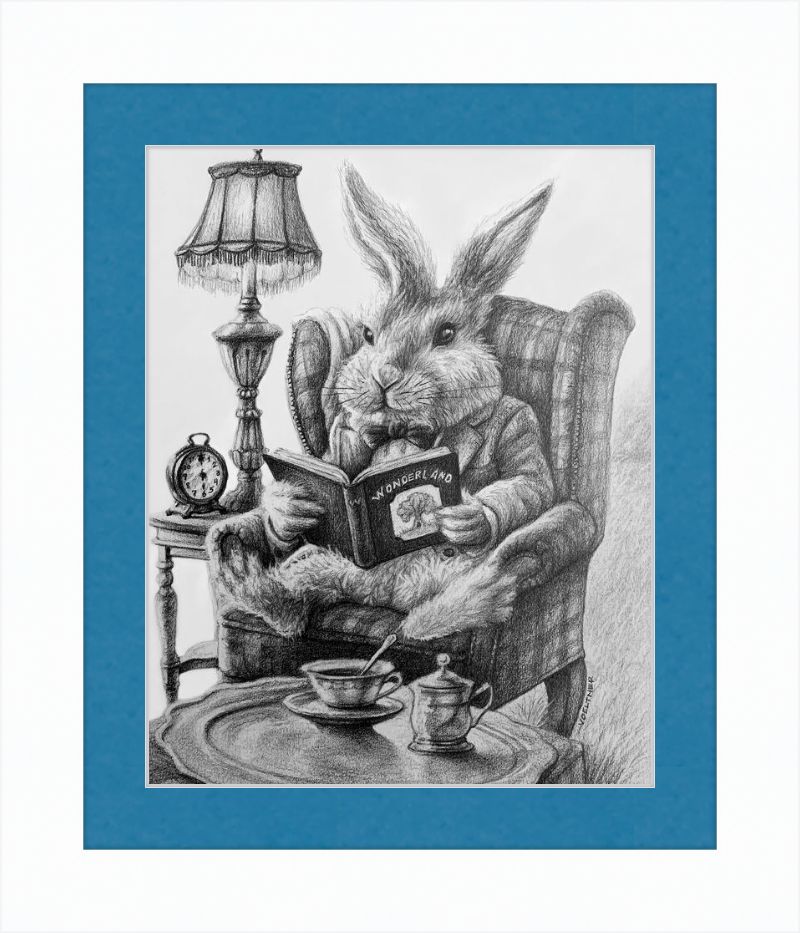 The White Rabbit (Drawing) Art Print