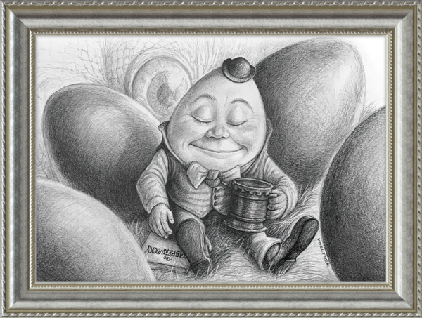 Humpty Dumpty (Drawing) Art Print