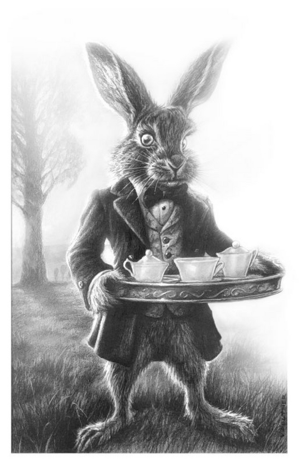The March Hare (Drawing) Art Print