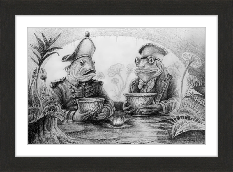 The Footmen (Drawing) Art Print