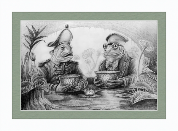 The Footmen (Drawing) Art Print