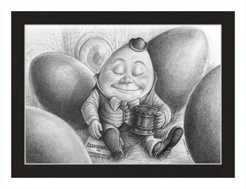 Humpty Dumpty (Drawing) Art Print