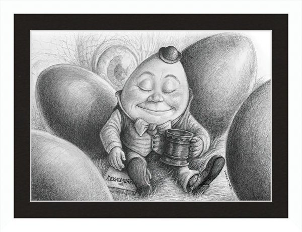 Humpty Dumpty (Drawing) Art Print