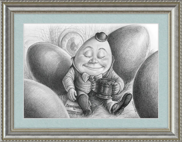 Humpty Dumpty (Drawing) Art Print
