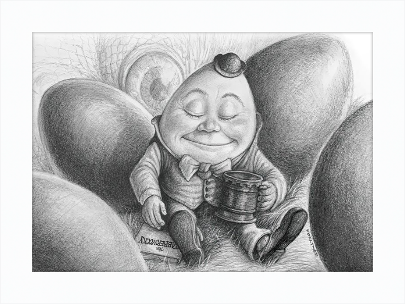 Humpty Dumpty (Drawing) Art Print
