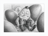 Humpty Dumpty (Drawing) Art Print