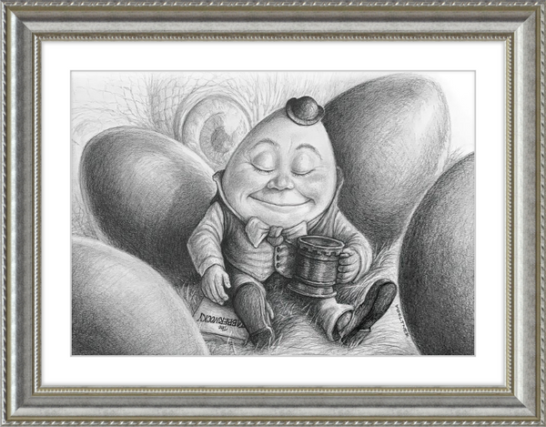 Humpty Dumpty (Drawing) Art Print