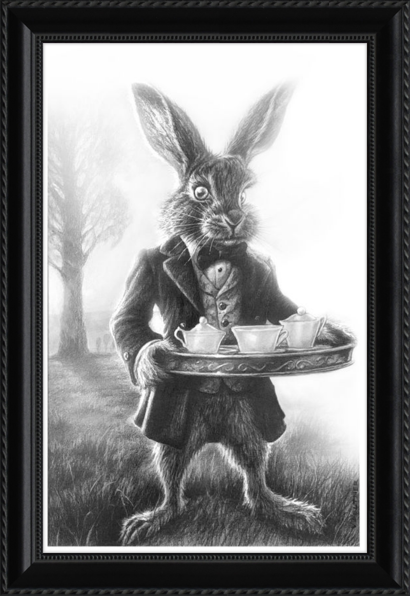 The March Hare (Drawing) Art Print
