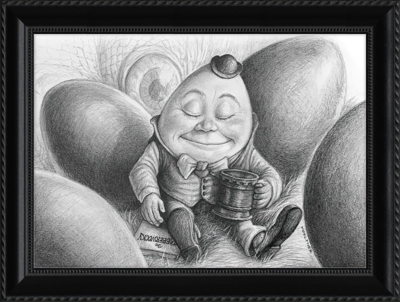 Humpty Dumpty (Drawing) Art Print