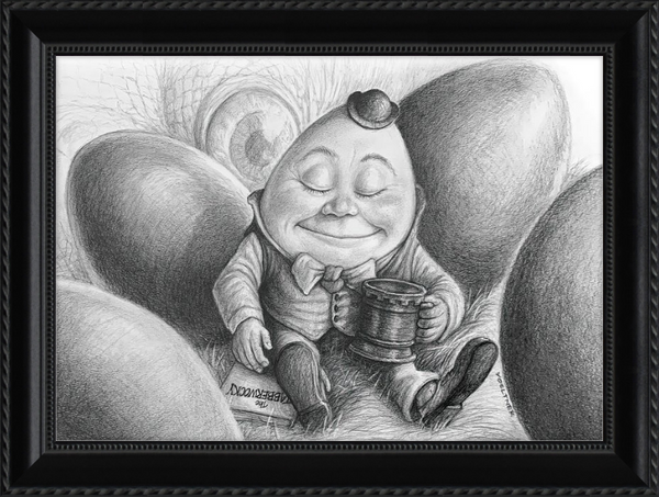 Humpty Dumpty (Drawing) Art Print