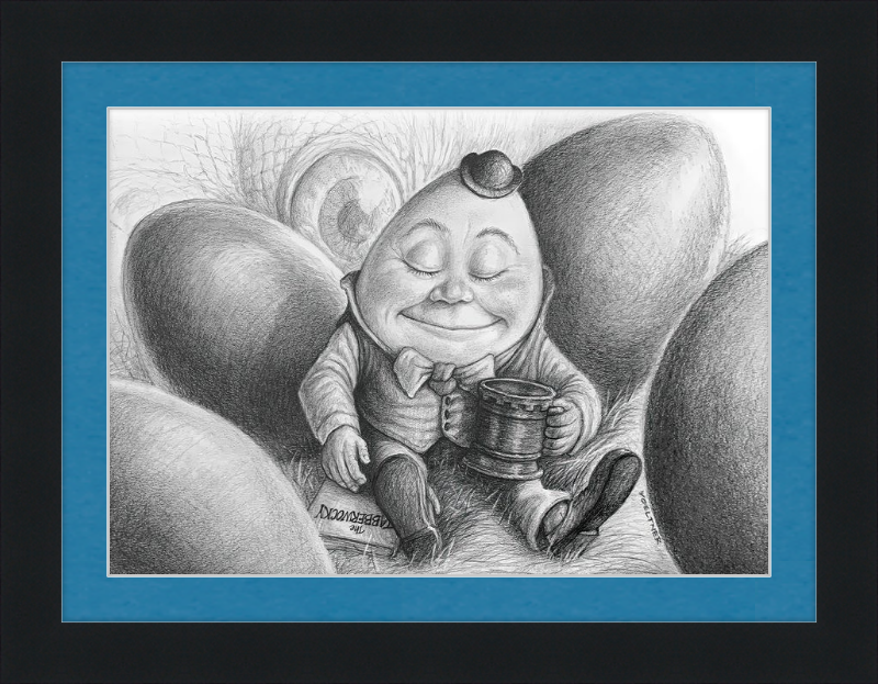 Humpty Dumpty (Drawing) Art Print