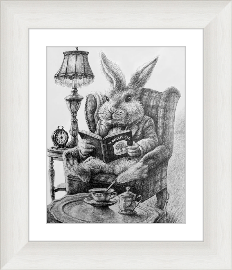The White Rabbit (Drawing) Art Print