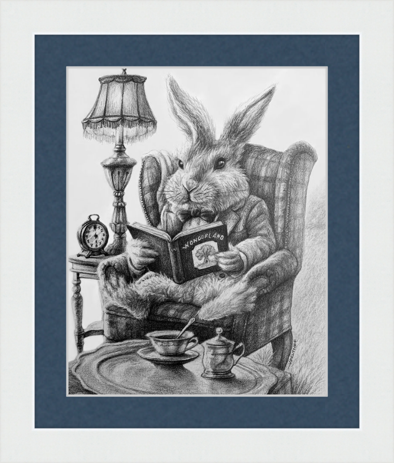 The White Rabbit (Drawing) Art Print
