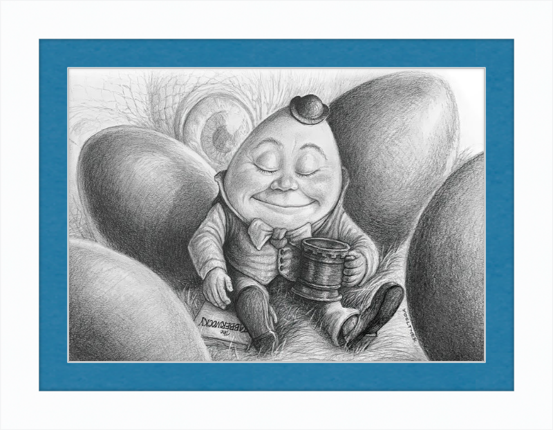 Humpty Dumpty (Drawing) Art Print