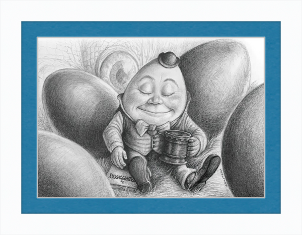 Humpty Dumpty (Drawing) Art Print