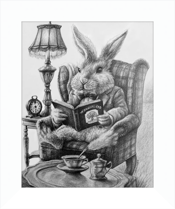 The White Rabbit (Drawing) Art Print