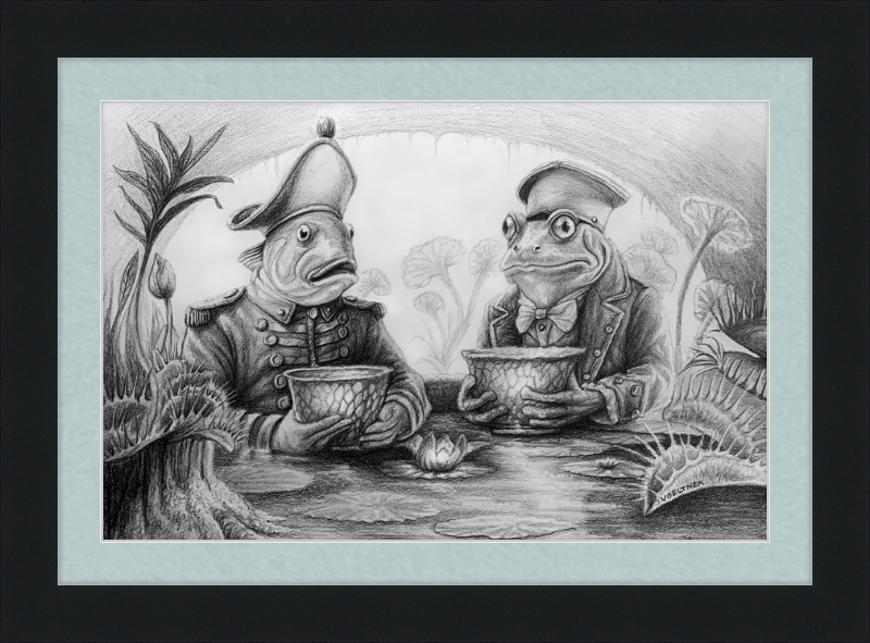 The Footmen (Drawing) Art Print