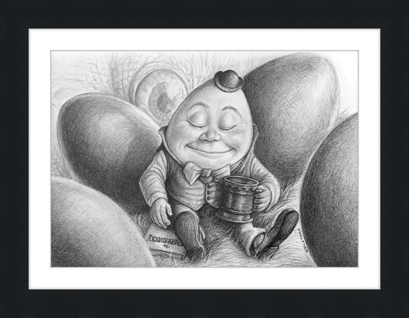 Humpty Dumpty (Drawing) Art Print