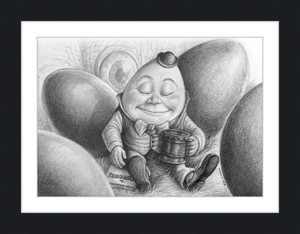 Humpty Dumpty (Drawing) Art Print