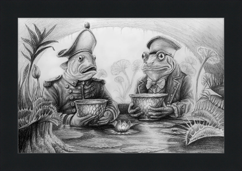 The Footmen (Drawing) Art Print