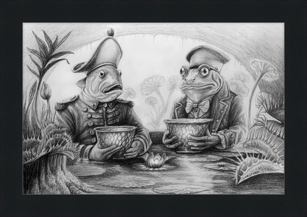 The Footmen (Drawing) Art Print