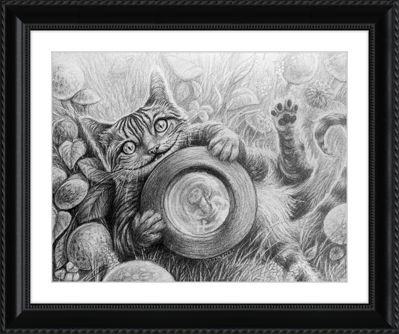 The Cheshire Cat (Drawing) Art Print