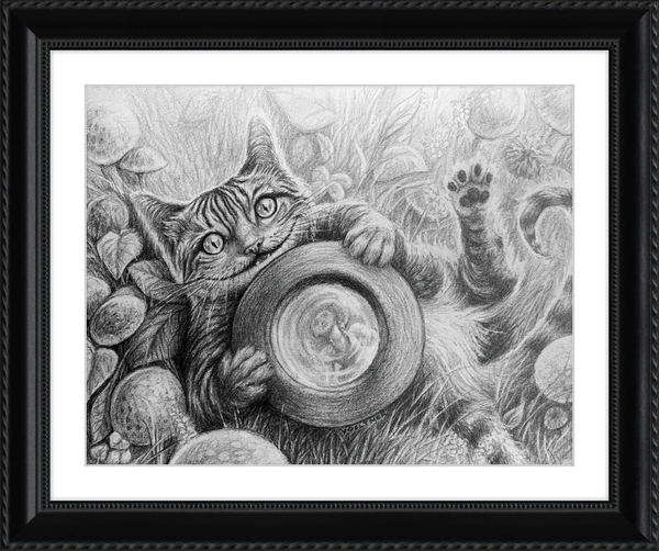 The Cheshire Cat (Drawing) Art Print