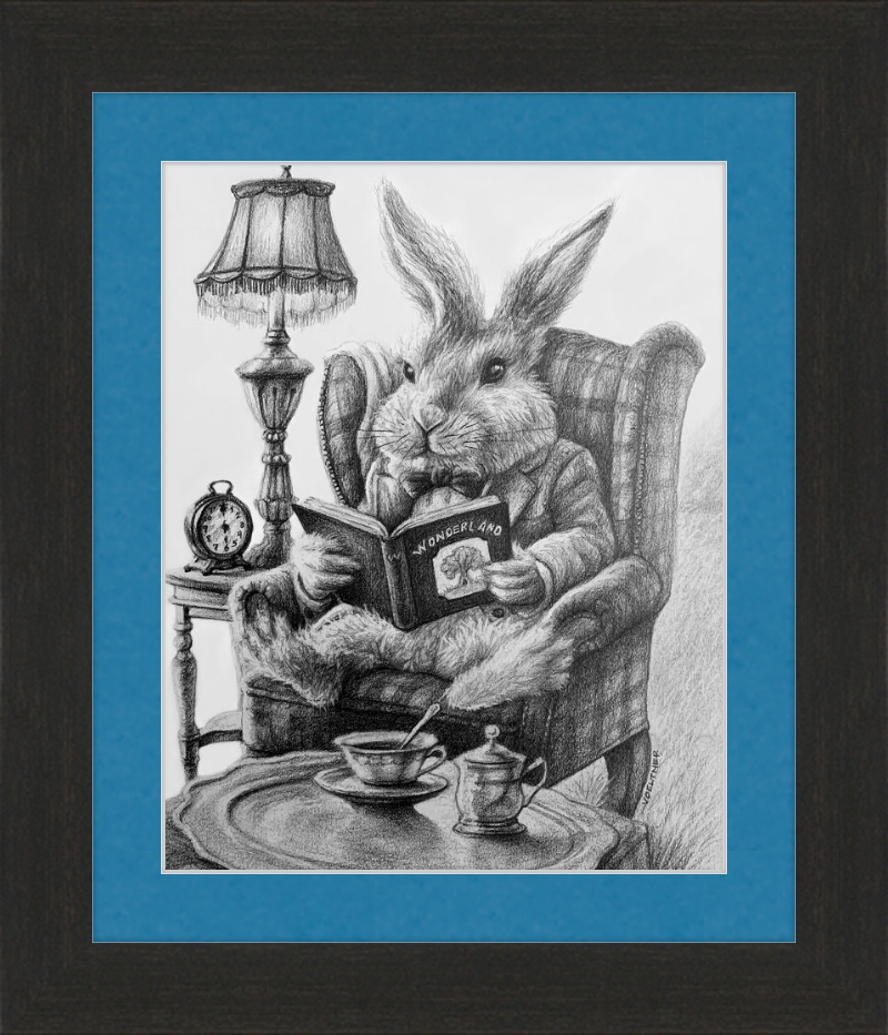 The White Rabbit (Drawing) Art Print