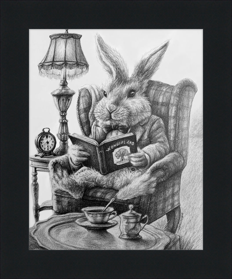 The White Rabbit (Drawing) Art Print