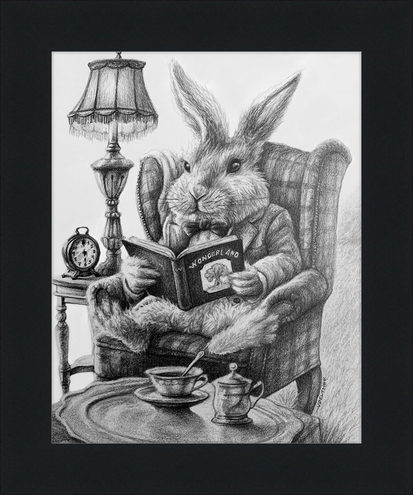 The White Rabbit (Drawing) Art Print