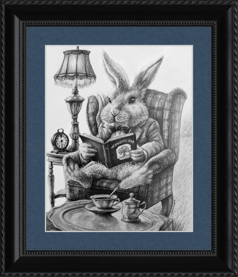 The White Rabbit (Drawing) Art Print
