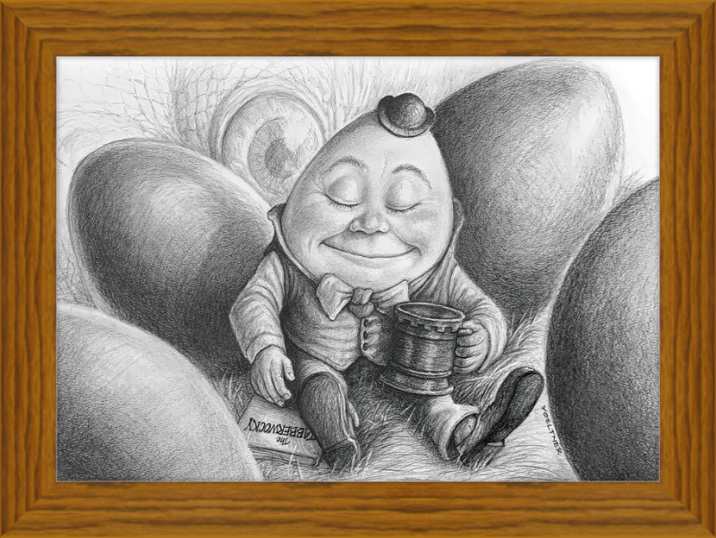 Humpty Dumpty (Drawing) Art Print