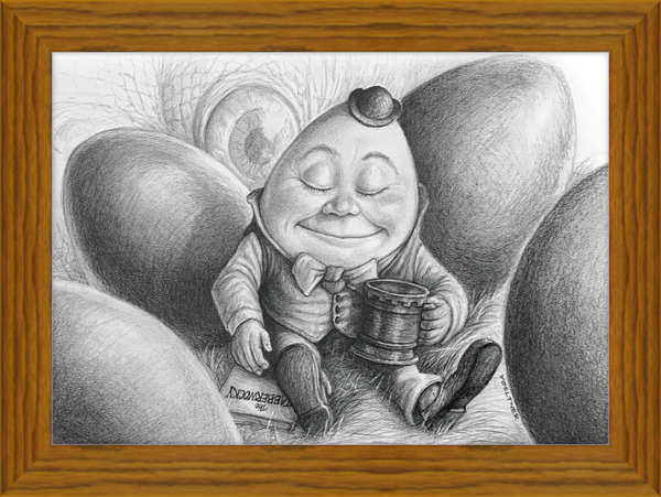 Humpty Dumpty (Drawing) Art Print