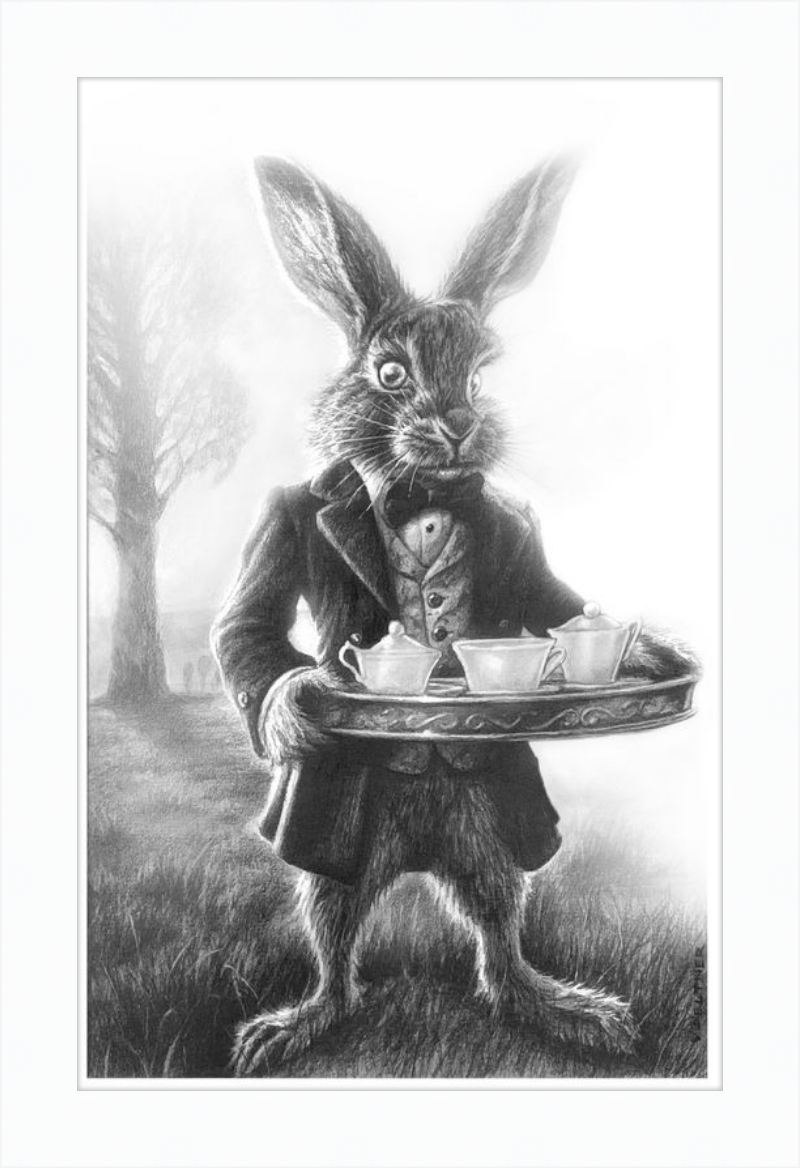 The March Hare (Drawing) Art Print