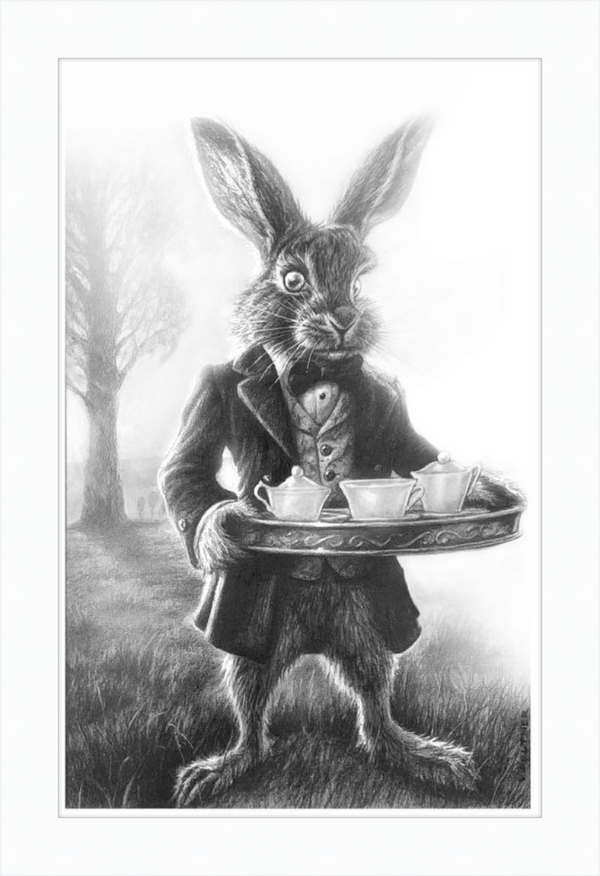 The March Hare (Drawing) Art Print