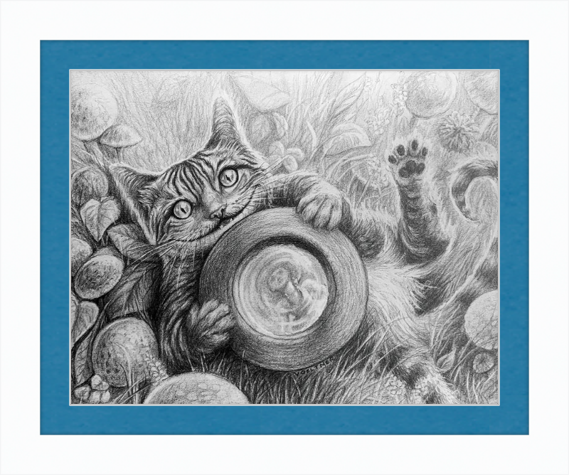 The Cheshire Cat (Drawing) Art Print
