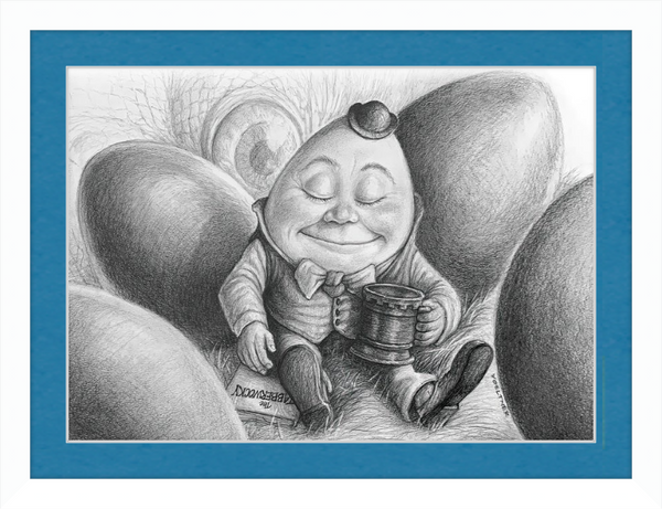 Humpty Dumpty (Drawing) Art Print