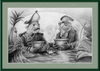 The Footmen (Drawing) Art Print