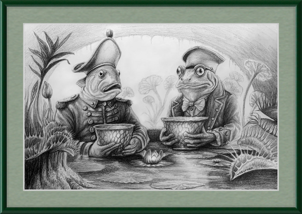 The Footmen (Drawing) Art Print