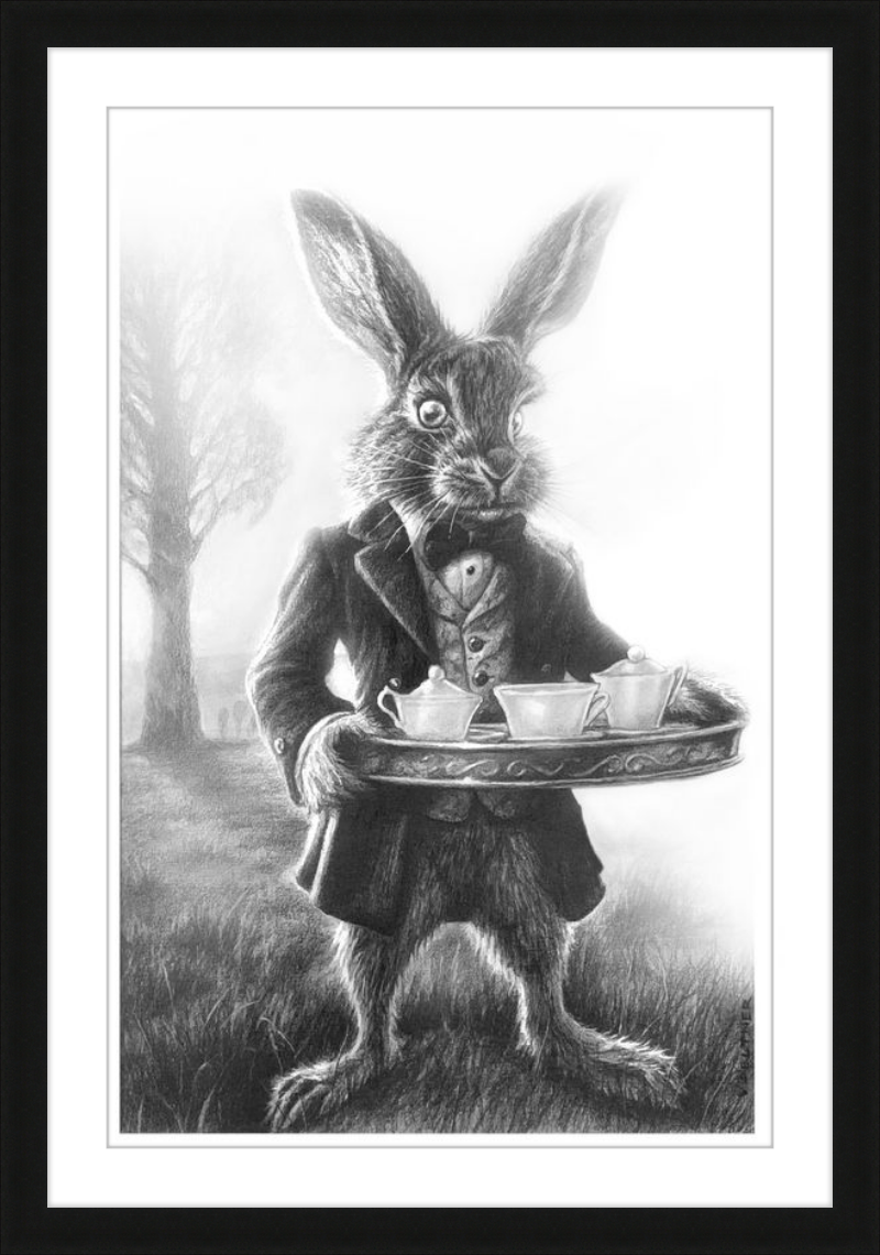 The March Hare (Drawing) Art Print