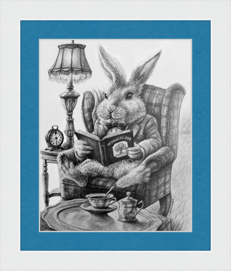 The White Rabbit (Drawing) Art Print