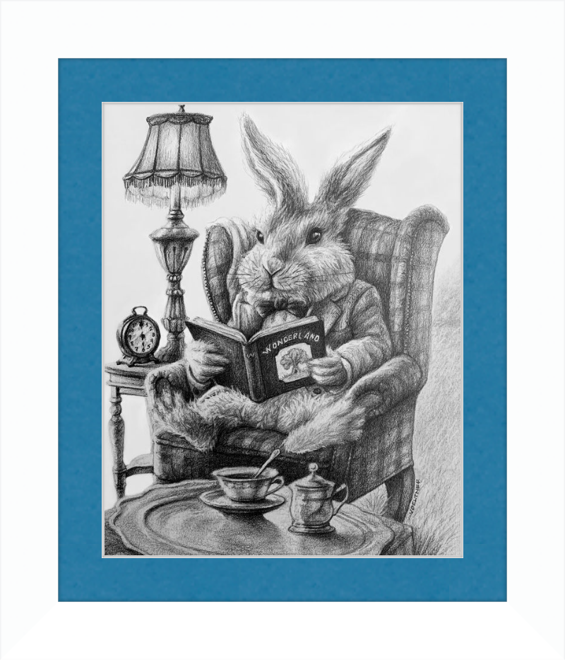 The White Rabbit (Drawing) Art Print