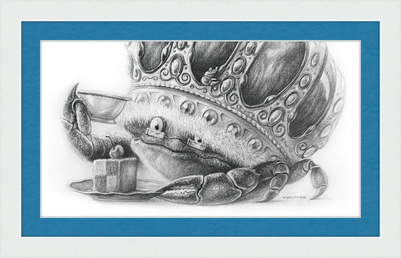 The Old Crab (Drawing) Art Print
